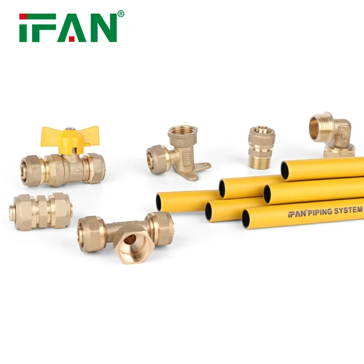 IFAN Yellow Brass Gas Press Fittings